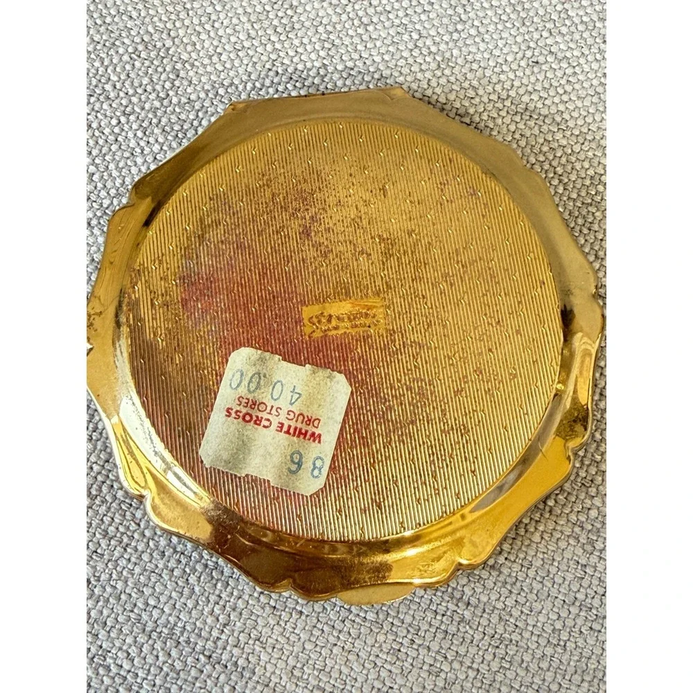 Vintage Stratton Mother of Pearl Compact Mirror England White Cross Drugs Vegas